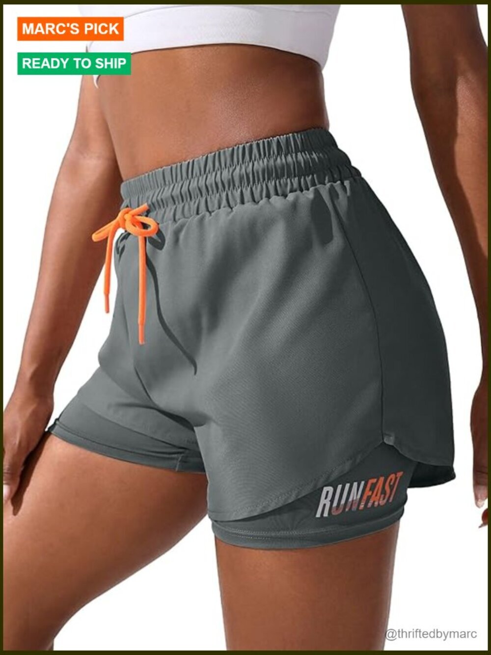 2-in-1 Running Shorts with Inner Compression Layer for Gym Yoga Tennis